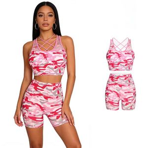 Custom Women's Sport <b>Yoga</b> <b>Set</b> Breathable Gym Shorts & Leggings with Printed Fitness Design - Product Image 1