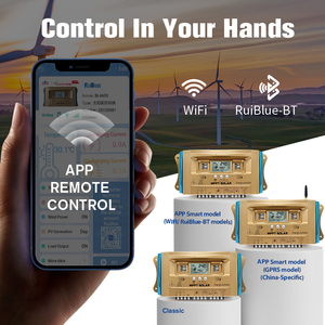 Nhà máy hoạt động Boost MPPT gió năng lượng Mặt Trời bổ sung năng lượng mặt trời sạc điều khiển hỗ trợ 12v24v36v48v pin với 4 USB Kết quả đầu ra - Product Image 3