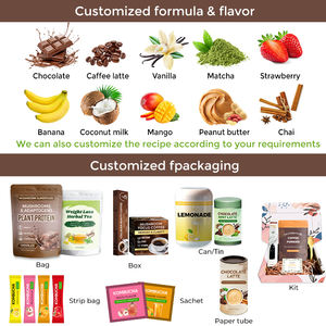 Kollajen ve lif ile tam Protein ve Vitamin Shake karışımı C vitamini özel kağıt tüp içerir - Product Image 2