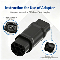 Vente directe d'usine, station de recharge AC, adaptateur de borne de recharge Type 2 vers NACS 250V