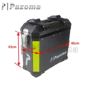 Pazoma Universale Sella Gerla Nastro Bagagli Lato Carrier Case Coppia 36L di Alluminio Del Motociclo Laterale Scatole - Product Image 6