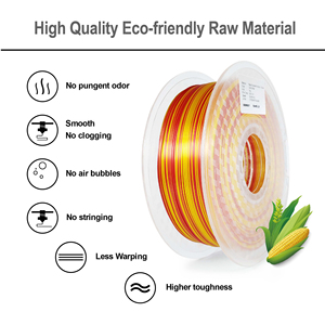 <span class=keywords><strong>Filament</strong></span> d'impression 3D PLA en gros d'usine, 100% matière vierge, certifié ROHS, dégradé arc-en-ciel, changement de couleur rapide pour imprimantes 3D - Product Image 3