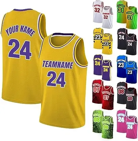 Top vente Logo personnalisé et nom sublimé maillot de basket-ball débardeurs respirant maille maillot de basket-ball uniforme