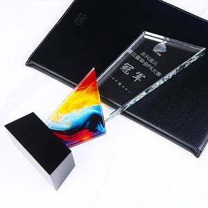 Thanh lịch tinh thể trong suốt Trophy giải thưởng mảng bám sản xuất in màu kỹ thuật UV in ấn cho triển lãm thương mại Quà Tặng - Product Image 2