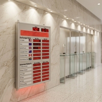 Pantalla LED Interior con Control IR, Tablero Electrónico de Color Verde para Mostrar la Tasa de Cambio de Moneda, para Bancos y Hoteles