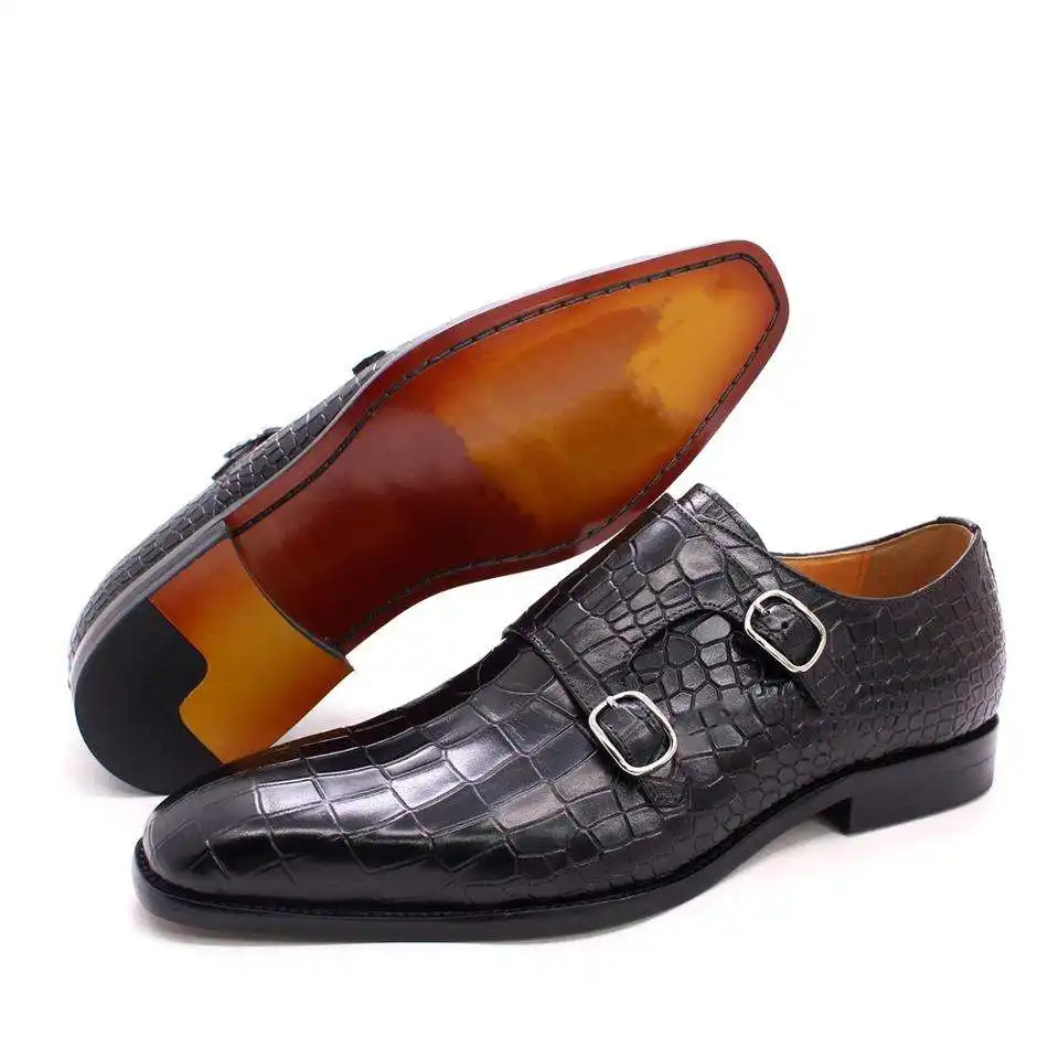 New Snake Men'S Business Banquet Dating Office High-End Pointed Formal Leather Office Shoes Slip-On