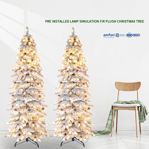 <span class=keywords><strong>Sapin</strong></span> de Noël en PVC floqué de luxe haute densité avec effet neige, décorations en <span class=keywords><strong>sapin</strong></span>, 1,2m-3m, livraison directe usine - Product Image 5