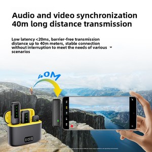 Microphone Lavalier Sans Fil à Réduction de Bruit M8 Pro pour iPhone et Android, pour Diffusion en Direct en Extérieur, <span class=keywords><strong>Tik</strong></span> <span class=keywords><strong>Tok</strong></span>, Transmission 400m - Product Image 3
