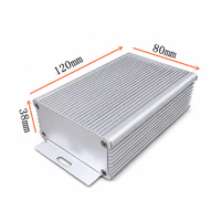 Boîtier en alliage d'aluminium anodisé, fabrication directe usine, niveau de protection personnalisé pour contrôleur solaire, dissipateur thermique en aluminium extrudé
