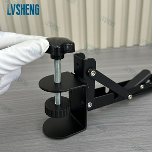 Loại C Clip <span class=keywords><strong>Bracket</strong></span> Nhà Máy Có Thể Điều Chỉnh Máy Tính Để Bàn Tay Khung Matte Màu Đen Đấm Miễn Phí Cánh Tay Cổ Tay Khuỷu Tay Khung - Product Image 3