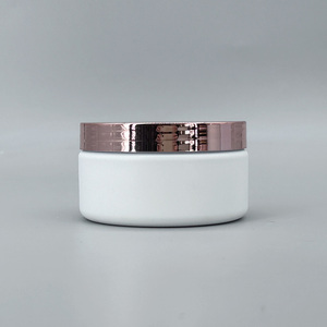 Sang Trọng Chăm Sóc Da Trắng Rỗng Pet Nhựa Mặt Kem <span class=keywords><strong>Container</strong></span> Lọ Với Vàng Kim Loại Có Nắp Đậy 150Ml 200Ml <span class=keywords><strong>250Ml</strong></span> 300Ml 360Ml 480Ml - Product Image 6