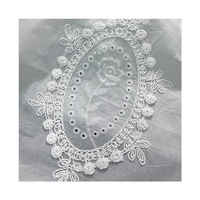 Tissu en maille florale respirant et hydrosoluble, dentelle 100% coton pour robe brodée ou hawaïenne, tissu en coton