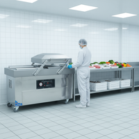 Scelleuse sous vide commerciale Shengtong 600x1445x915mm avec boîtier en bois, multi-tension (220/110/380V), haute productivité, économe en énergie pour aliments