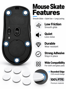 Patins de <span class=keywords><strong>souris</strong></span> de jeu professionnels avec patins en PTFE et bords arrondis pour remplacement de <span class=keywords><strong>souris</strong></span> Logitech, Razer et <span class=keywords><strong>SteelSeries</strong></span> - Product Image 2