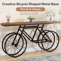 Table console moderne en bois Tribesigns de 70,9 pouces, table de canapé extra longue avec base en forme de vélo, nouveaux designs de meubles pour la maison
