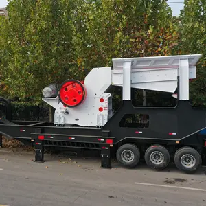 Mining Machinery Pe600*900 900*1200 Mobile Jaw Crusher With Screen For Rock