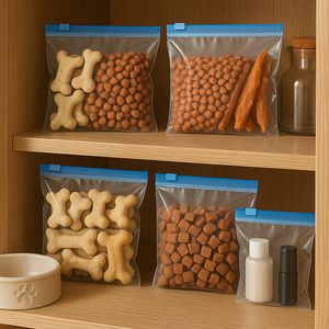 <span class=keywords><strong>Sac</strong></span> en plastique écologique avec fermeture éclair coulissante, emballage de stockage spécial pour la <span class=keywords><strong>congélation</strong></span>, compostable avec joint sécurisé - Product Image 4