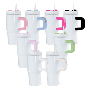 Vente en gros 14oz <span class=keywords><strong>Sublimation</strong></span> enfants isolé en acier inoxydable <span class=keywords><strong>thermique</strong></span> vide tasses enfants enfants bouteille d'eau avec paille et poignée - Product Image 1