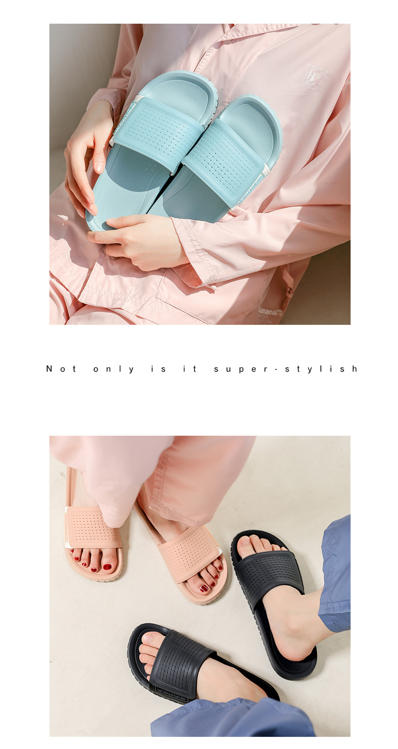 High Quality Non-slip Bath Slippers for Women and Men House Thick Platform Sole Slides