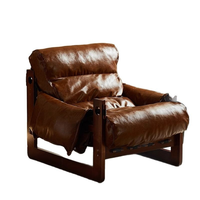 Fauteuil individuel 2026 en bois massif, petit canapé, fauteuil de salon pour appartement locatif, balcon, fauteuil inclinable vintage