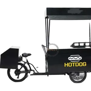 OEM移动冰淇淋三轮车冰柜踏板货物自行车零食售卖车车食品自行车待售