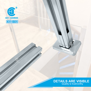 Thiết kế hiện đại bảo vệ lan can hệ thống kính thép không gỉ Kính không khung cầu thang ban công cầu thang lan can lan can bài - Product Image 2