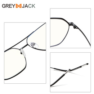Gafas Rectangulares Greyjack 66012, Montura Completa de Acero Inoxidable, Protección Contra Luz Azul, Unisex - Product Image 5