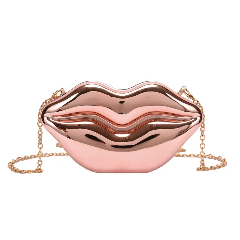 New design hot sell women shoulder bag lips shape stylish lady crossbody bag purse fashion evening clutch bag