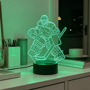 Cool 3D Ice Hockey Design Sports Club Decoration 16 Color Changing LED Night <b>Light</b> with Acrylic Lamp Holder Sports Gift - Product Image 1