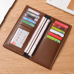 Vintage Distressed PU Open Long Bifold Wallet for Men Multi-Card <b>Holder</b> Business Wallet Color Blocking RFID Blocking Large - Product Image 2