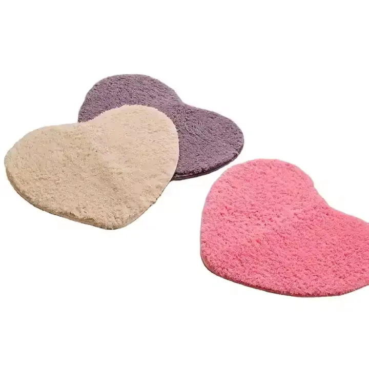 Alfombrillas de baño antideslizantes con forma de corazón de 70x80CM, alfombra para baño, cocina, decoración del hogar, alfombra para inodoro, alfombra para bañera, envío directo antideslizante