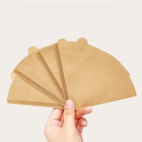 Filtres à café V60 non blanchis de haute qualité, 100 unités, pour préparation par infusion, taille 02, 2-4 tasses