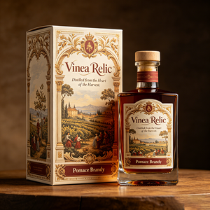 Scatola di Carta Pieghevole Sostenibile con Stampa in Rilievo per Confezione di <span class=keywords><strong>Grappa</strong></span> di Vitigno, Confezione per Vino <span class=keywords><strong>da</strong></span> Vendita al Dettaglio - Product Image 1