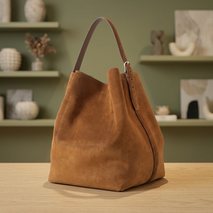 Brown Color Luxury Handmade Genuine Leather BS INTERNATIONAL Women's Fashionable Shopping Handbags Custom Branded Zipper Closure - Product Image 3