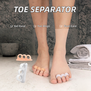 Séparateur d'orteils en gel SEBS à 3 trous, correcteur d'orteil en marteau, attelle pour hallux valgus, protection du pied - Product Image 2
