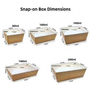 Offre Spéciale : Boîtes d'emballage alimentaire personnalisées en papier kraft, qualité supérieure, pour plats à emporter, livraison rapide, jetables, directement de l'usine - Product Image 4