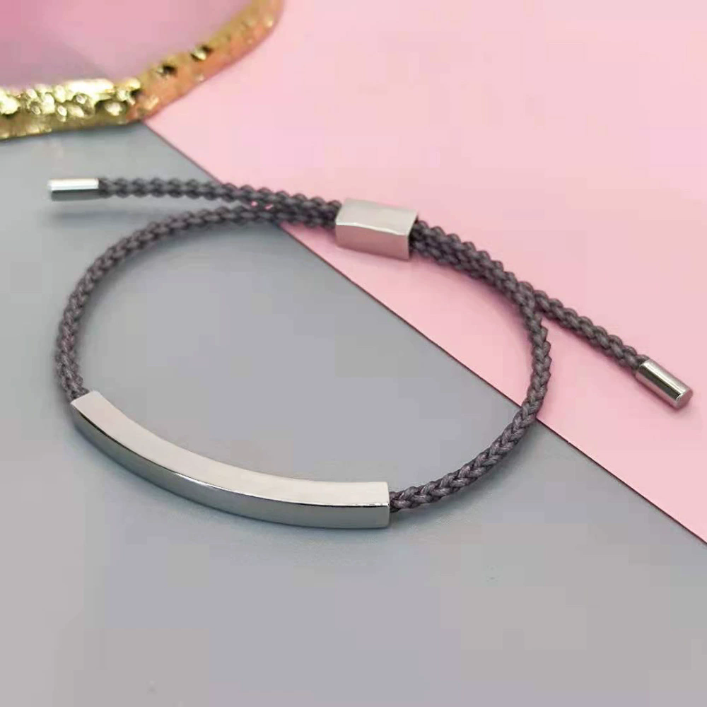 Silver Curved Plate+Grey string
