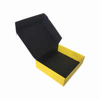 Boîtes d'expédition en carton ondulé noir brillant avec impression de logo personnalisé pour chaussures, vêtements et expéditions de détail