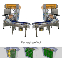 Système de palettisation industriel Delta Spider Robot pour l'emballage de cartons, avec robot de préhension et placement de cartons, et système de chargement par le haut