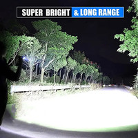 Linterna Táctica LED Recargable Xhp70.2 de Altos Lúmenes, Potente Antorcha de Mano con Alcance Ultra Largo
