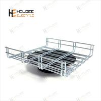 HOLDEE - Caisse de câbles en treillis métallique électrogalvanisé à double fil, robuste
