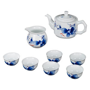 Juego de Tazas de Té Artísticas Chinas - Tazas de Porcelana Azul y Blanca con Caja de Regalo de Madera, Perfecto para Regalo de Inauguración de Casa - Product Image 5