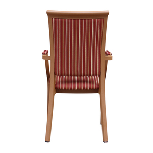 Sillas de comedor con marco de metal Proveedor chino Diseño simple Sillón de silla de hotel de grano de madera duradero <span class=keywords><strong>y</strong></span> moderno - Product Image 4