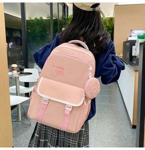 Sac à dos scolaire de haute qualité pour étudiants, sac à dos pour ordinateur portable avec fermeture éclair, sac à dos pour filles, sac à dos en nylon imperméable - Product Image 3