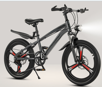 Vélo de montagne pour enfants 18/20/22 pouces, fourche en aluminium, 7 vitesses, frein à disque double, fourche avant à absorption des chocs