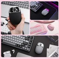 Souris C1 Puff, souris sans fil/BT/filaire tri-mode élégante pour usage professionnel (compatible avec les ordinateurs portables Apple et rechargeable)