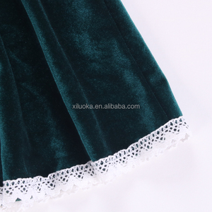 批发高品质天鹅绒面料时尚长公主儿童女孩派对礼服 - Product Image 4