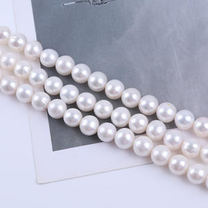 Perles de pomme de terre blanches d'eau douce de 10-11 mm, perles en vrac, semi-finies, pour collier, bricolage, bijoux, vente en gros - Product Image 4