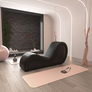 Chaise longue rembourrée en similicuir pour hôtel 5 étoiles pour le yoga-pour les étirements, la relaxation, l'exercice et plus - Product Image 1
