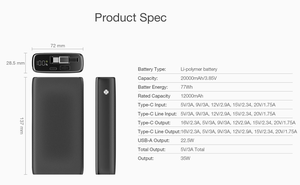 <span class=keywords><strong>Power</strong></span> Bank per Telefono 20000mAh PD 25W Ricarica Rapida Tipo-C Porta in Lega per Samsung S21-S25 Ultra UL CE FCC RoHS UN38.3 Produzione di Fabbrica - Product Image 4